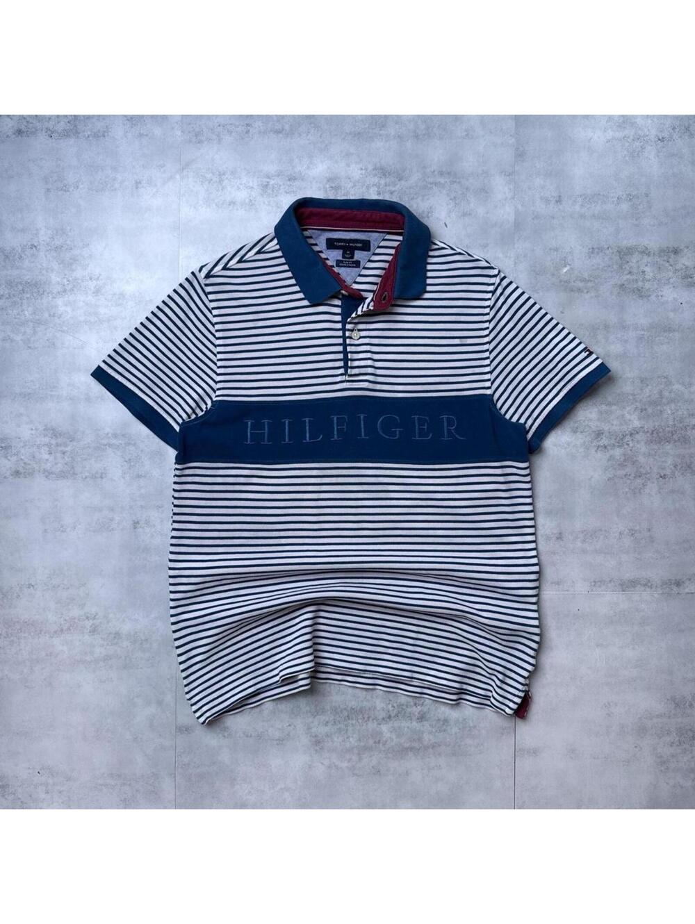 Y2K Tommy Hilfiger 00s Striped Polo shirt